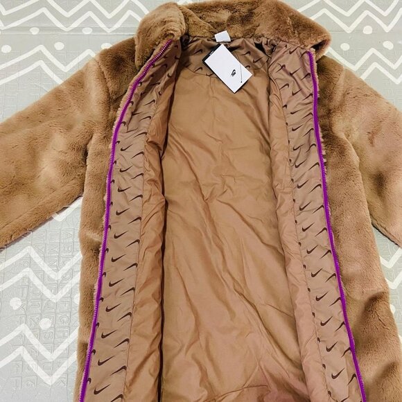 Nike special edition faux faur long coat jacket sherpa - Picture 7 of 8